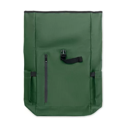 Rolltop laptop hátizsák 600D (Sötétzöld)
