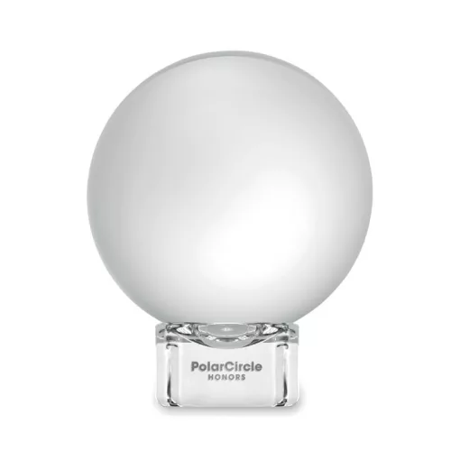 Gömb üveg díj/emlékplakett