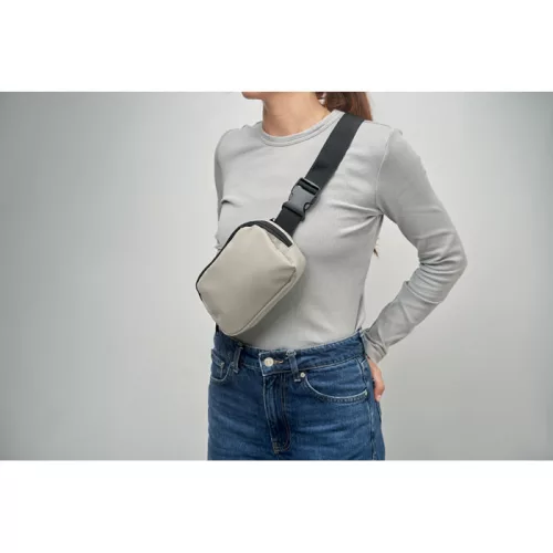 210D poliészter övtáska (Törtfehér)