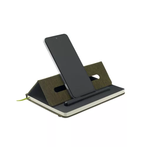A5 notesz telefontartóval (Sötétzöld)