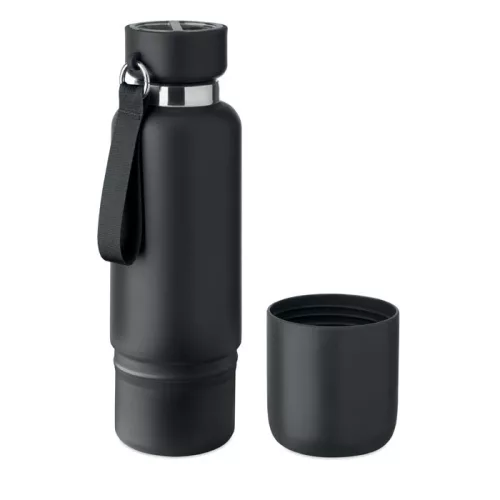 Duplafalú palack 500 ml (Fekete)