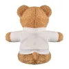 Plüss mackó pólóval 23 cm (Fehér)