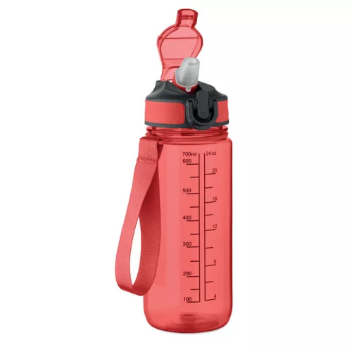 Sport palack 700 ml (Áttetsző Piros)