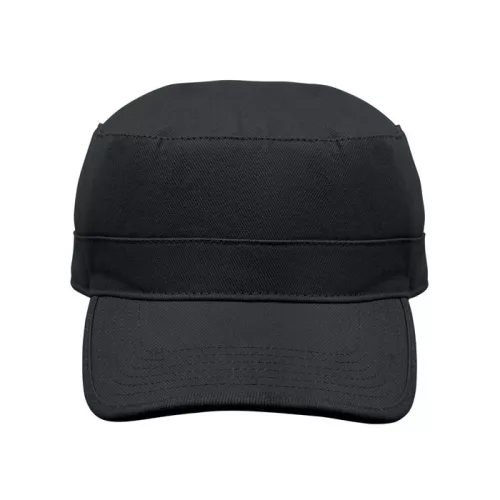 Katonai stílusú sapka 260 g/m² (Fekete)