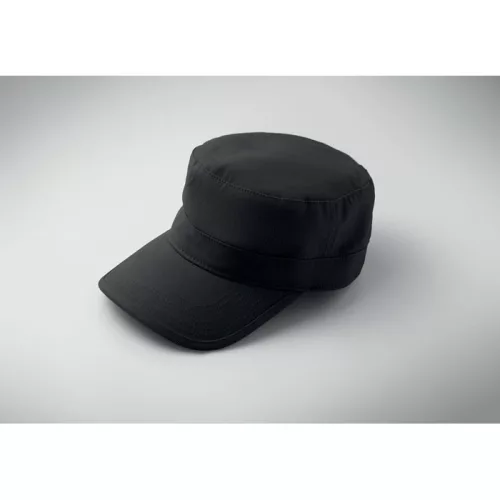 Katonai stílusú sapka 260 g/m² (Fekete)