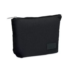 Kordbársony kozmetikai táska (Fekete)