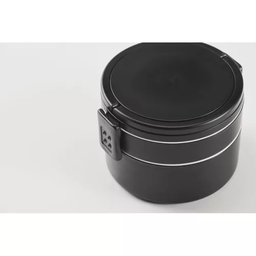 PP kétszintes ételdoboz 950 ml (Fekete)