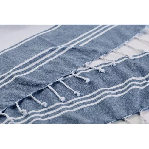 Strandtáska hamam törölközővel (Kék)