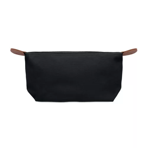 600D RPET kozmetikai táska (Fekete)