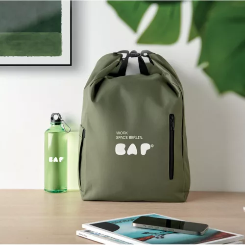 15 col rolltop laptop hátizsák (Katona Zöld)