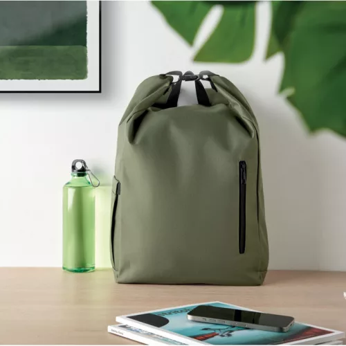 15 col rolltop laptop hátizsák (Katona Zöld)
