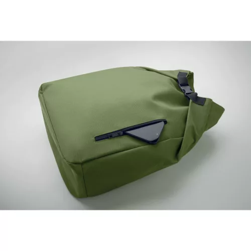 15 col rolltop laptop hátizsák (Katona Zöld)
