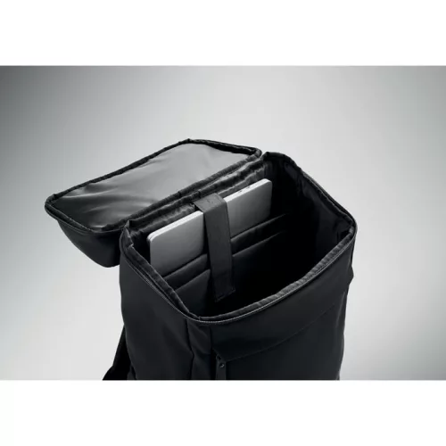15 colos PU laptop hátizsák (Fekete)
