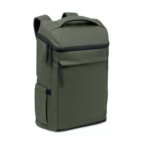 15 colos PU laptop hátizsák (Sötétzöld)