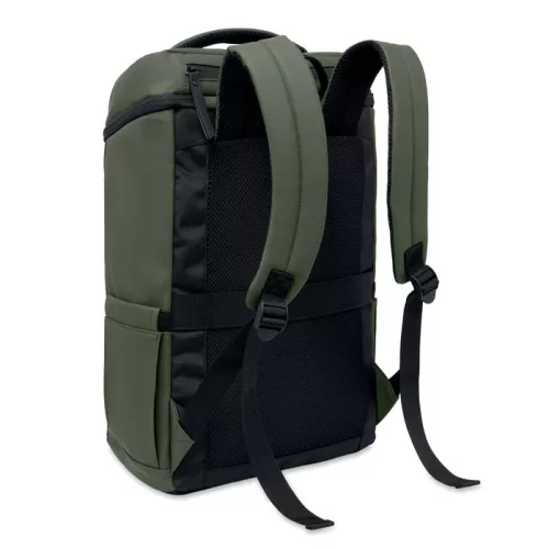 15 colos PU laptop hátizsák (Sötétzöld)