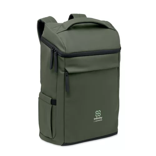 15 colos PU laptop hátizsák (Sötétzöld)