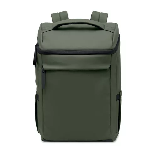 15 colos PU laptop hátizsák (Sötétzöld)