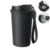 Újrahaszn. acél pohár 400ml (Fekete)