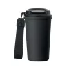 Újrahaszn. acél pohár 400ml (Fekete)