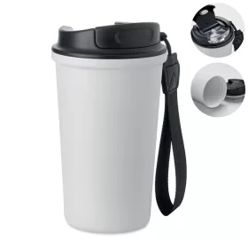 Újrahaszn. acél pohár 400ml (Fehér)