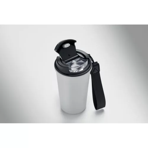 Újrahaszn. acél pohár 400ml (Fehér)