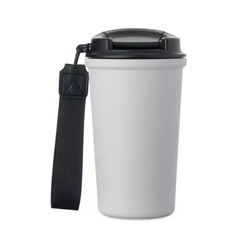 Újrahaszn. acél pohár 400ml (Fehér)