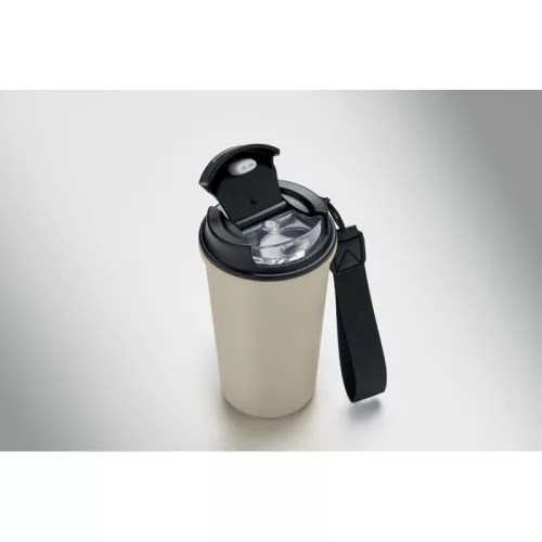 Újrahaszn. acél pohár 400ml (Bézs)