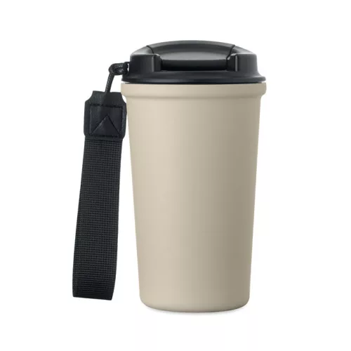 Újrahaszn. acél pohár 400ml (Bézs)