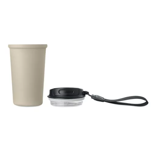 Újrahaszn. acél pohár 400ml (Bézs)