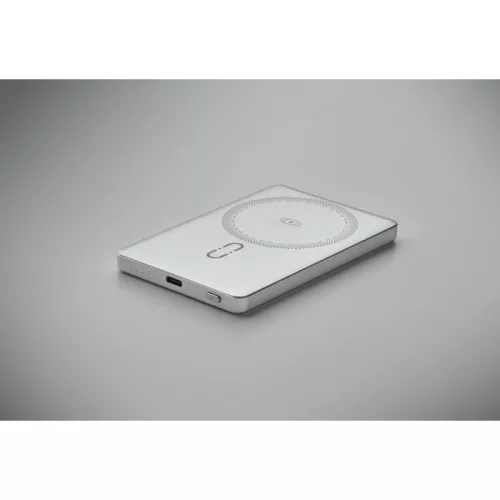 Mágneses powerbank 5000mAh 15W (Matt Ezüst)