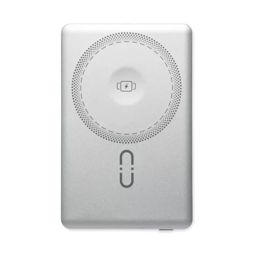 Mágneses powerbank 5000mAh 15W (Matt Ezüst)