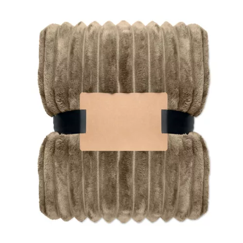 RPET polár bordás takaró (Khaki)