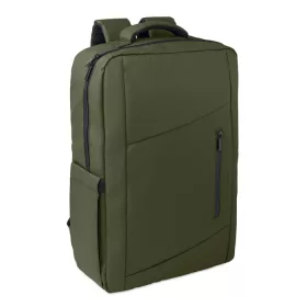 15 col PU RPET laptop hátizsák (Katona Zöld)