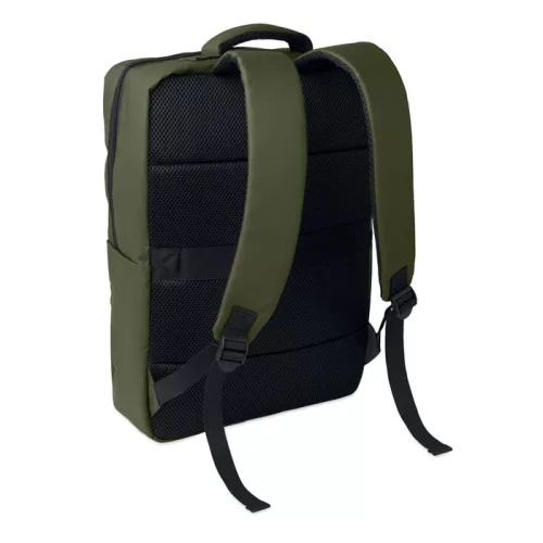 15 col PU RPET laptop hátizsák (Katona Zöld)