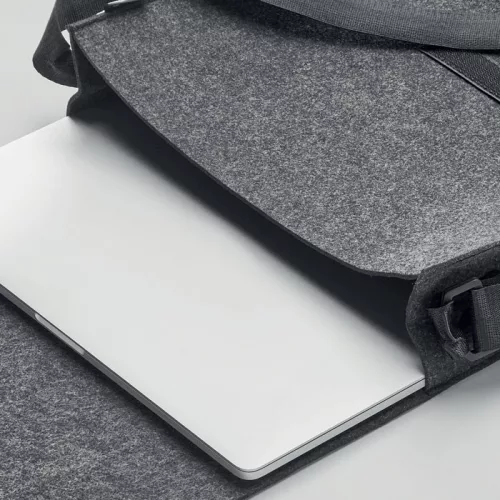 RPET filc laptop táska (Kőszürke)