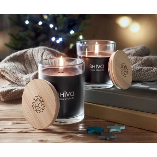 Vanília illatú gyertya (Fekete)