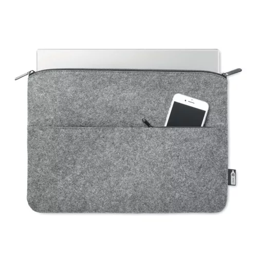 RPET filc cipzáras laptoptáska (Szürke)