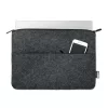 RPET filc cipzáras laptoptáska (Kőszürke)