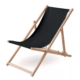 Strandszék fából (Fekete)