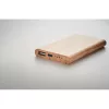 4000 mAh bambusz powerbank