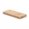 6000 mAh bambusz powerbank