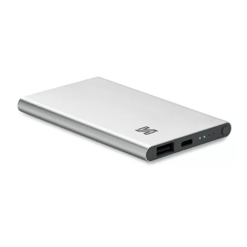 4000 mAh powerbank, C csatl. (Matt Ezüst)