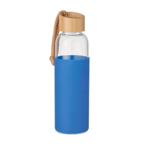 Üveg palack szilikon tok,500ml (Királykék)