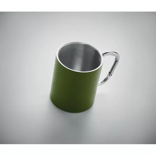 Duplafalú fém bögre 300 ml (Sötétzöld)