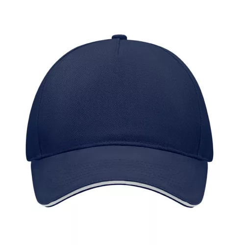 5 panel baseball sapka 260g/m² (Kék/Fehér)