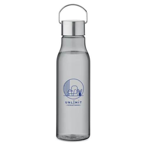 RPET palack, acél fedél 600 ml (Áttetsző Szürke)