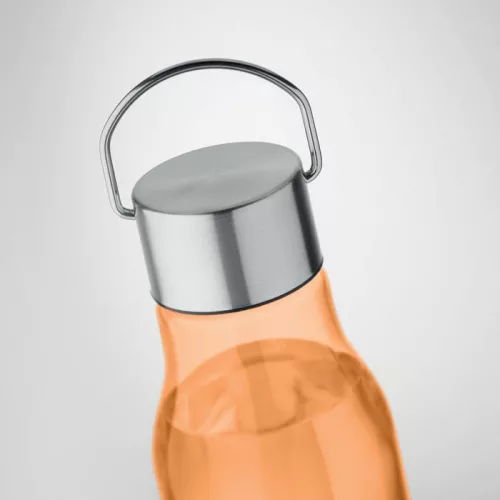 RPET palack, acél fedél 600 ml (Áttetsző Narancssárga)