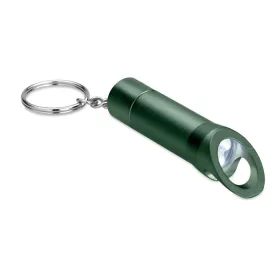Fém kulcstartós elemlámpa (Sötétzöld)