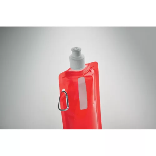 Összehajth. vizes palack 480ml (Áttetsző Piros)