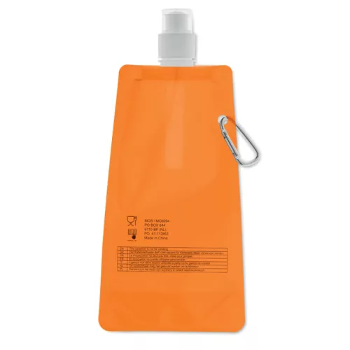 Összehajth. vizes palack 480ml (Áttetsző Narancssárga)